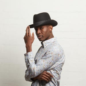 Dasmarca HUDSON hard wool felt Cowboy Style Hat - Black