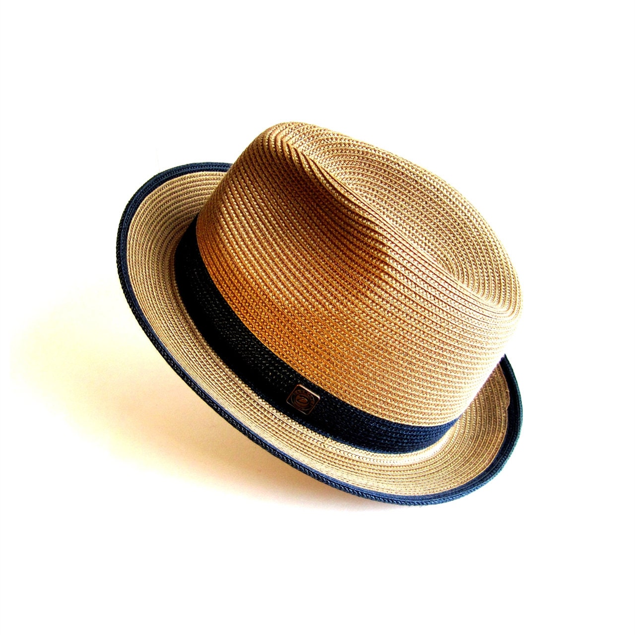 Florence Rust Two-tone Fedora Hat Packable Straw Summer Hat - Etsy