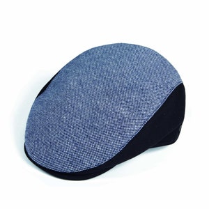 Ian Black Linen Cotton Summer Italian Flat Cap For Men