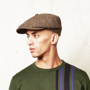 Dasmarca HARRISON Harris Tweed Made in Italy bakerboy cap - Heather