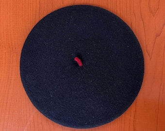 DASMARCA French Wool Beret - Black, Made in France