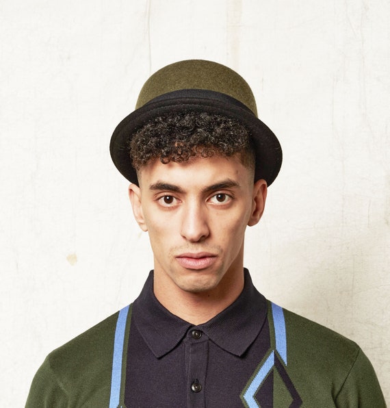 Dasmarca-tony-moss-green Felt Porkpie-two Tone Porkpie Hat Dasmarca-tony-moss-green Felt Porkpie-two Tone Porkpie Hat
