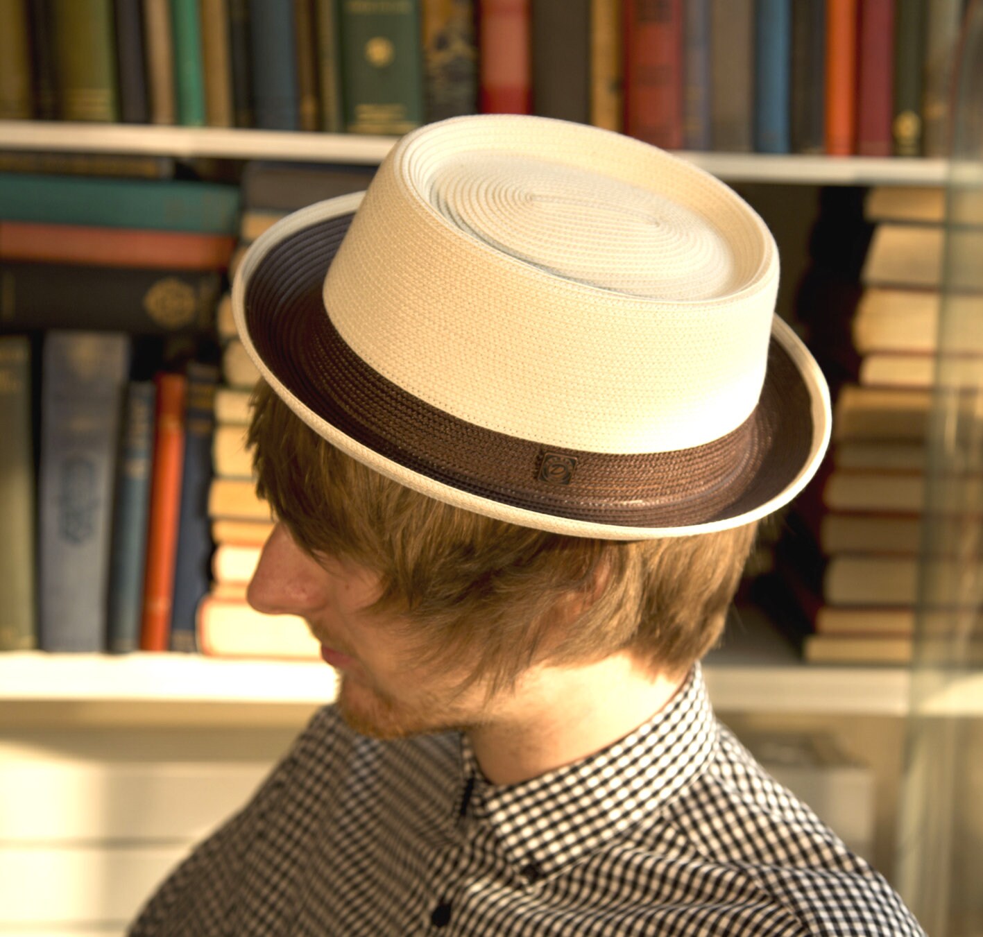 Dasmarca-bobby-ivory-white Porkpie Hat-retro Porkpie-two  display picture 3