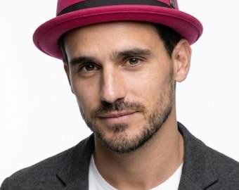 JACK Fuchsia Pink Skimpy Brim Mod Rudeboy Porkpie Hat