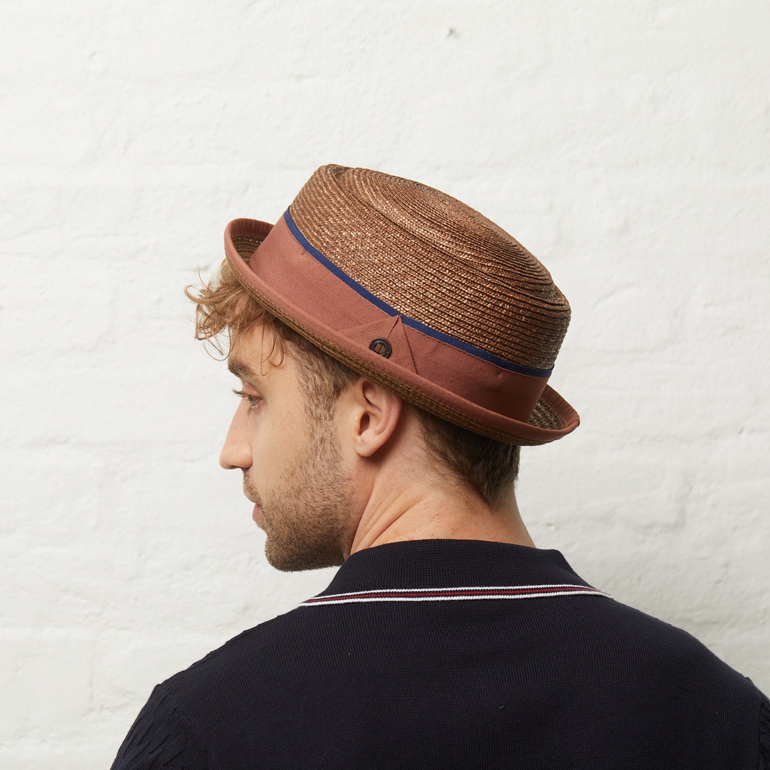 Dasmarca-oscar-bronze- Brown Straw Porkpie- Summer Hat-straw