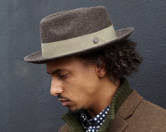 Cappello invernale a tesa larga in feltro Dasmarca JAMES - Legno