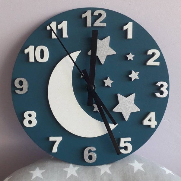 Childrens Moon & Star Clock