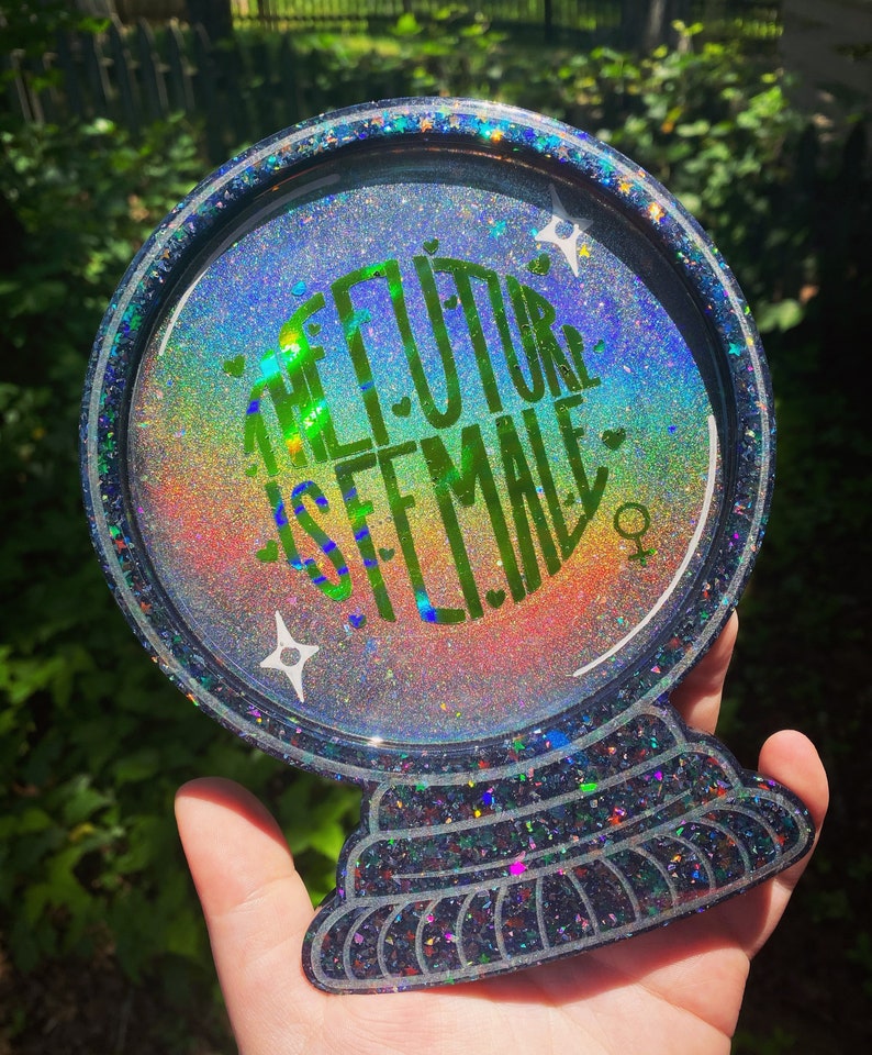 Future is Female Crystal Ball Trinket TrayRolling Tray