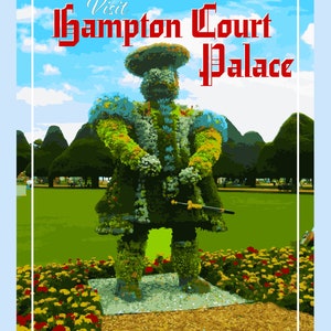 Hampton Court Palace Travel Poster