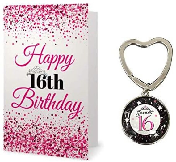 Sweet 16 Gift Girls Silver Sweet 16 Keychain 16th Birthday | Etsy