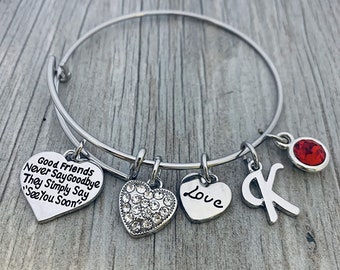 Personalized Friendship Bracelet, Good Friend Knows All Your Best Stories, Best Friend Gifts, Friend Birthday Gift, Birthstone Bracelet