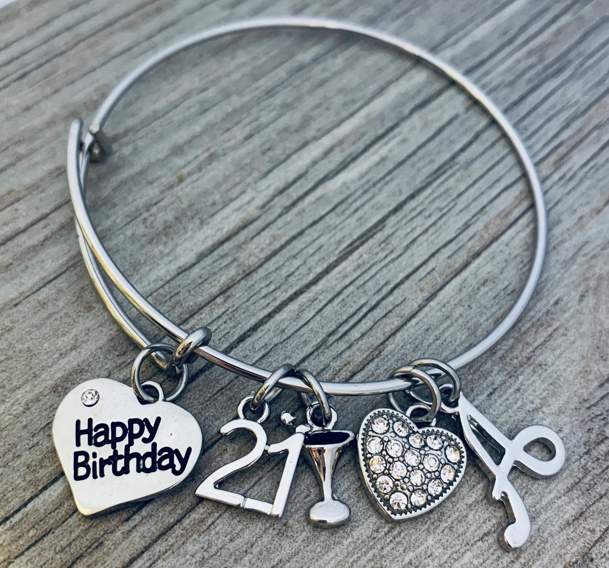 21st Birthday Bracelet 21st Birthday Gift for Her 21st bday  Etsy
