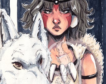 Ghibli Prinzessin Mononoke - Kunstdruck