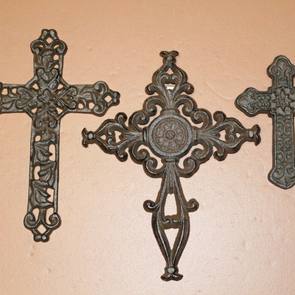 Beach Farmhouse Wall Crosses Cast Iron - Coulter Fast Free Shipping