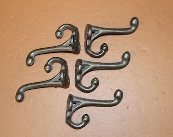 Volume Priced Wall Hooks Top Hook & Bottom Hook Style - Unfinished Cast Iron Ready to Paint, H-140