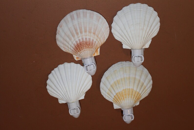 Natural Seashell Night Light Beach Wedding Bridesmaids Gifts