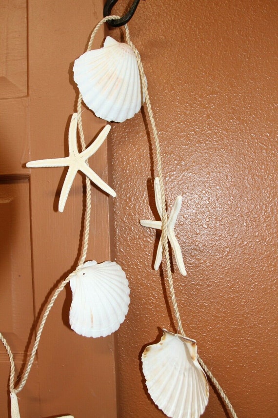 DIY Beach Wedding Seashell Decor Large Long Seashell Garland Over