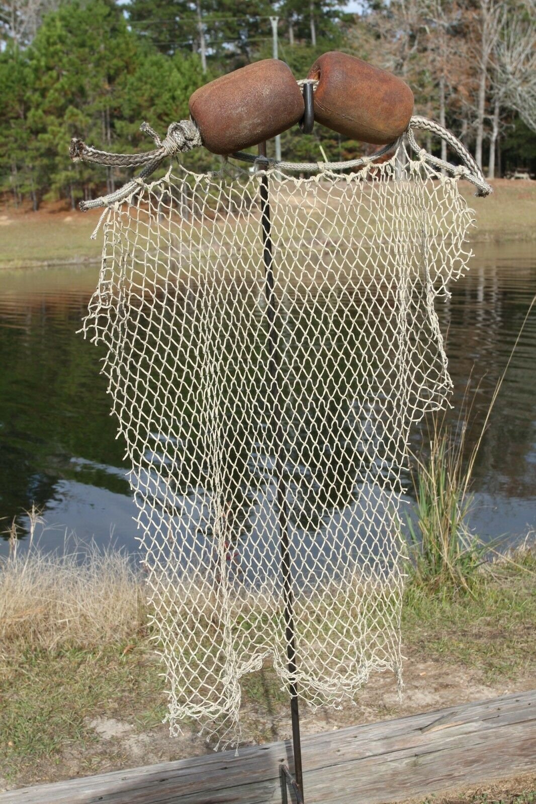 Rustic Tiki Hut Decor Weathered Fishing Nets Rope Float Etsy