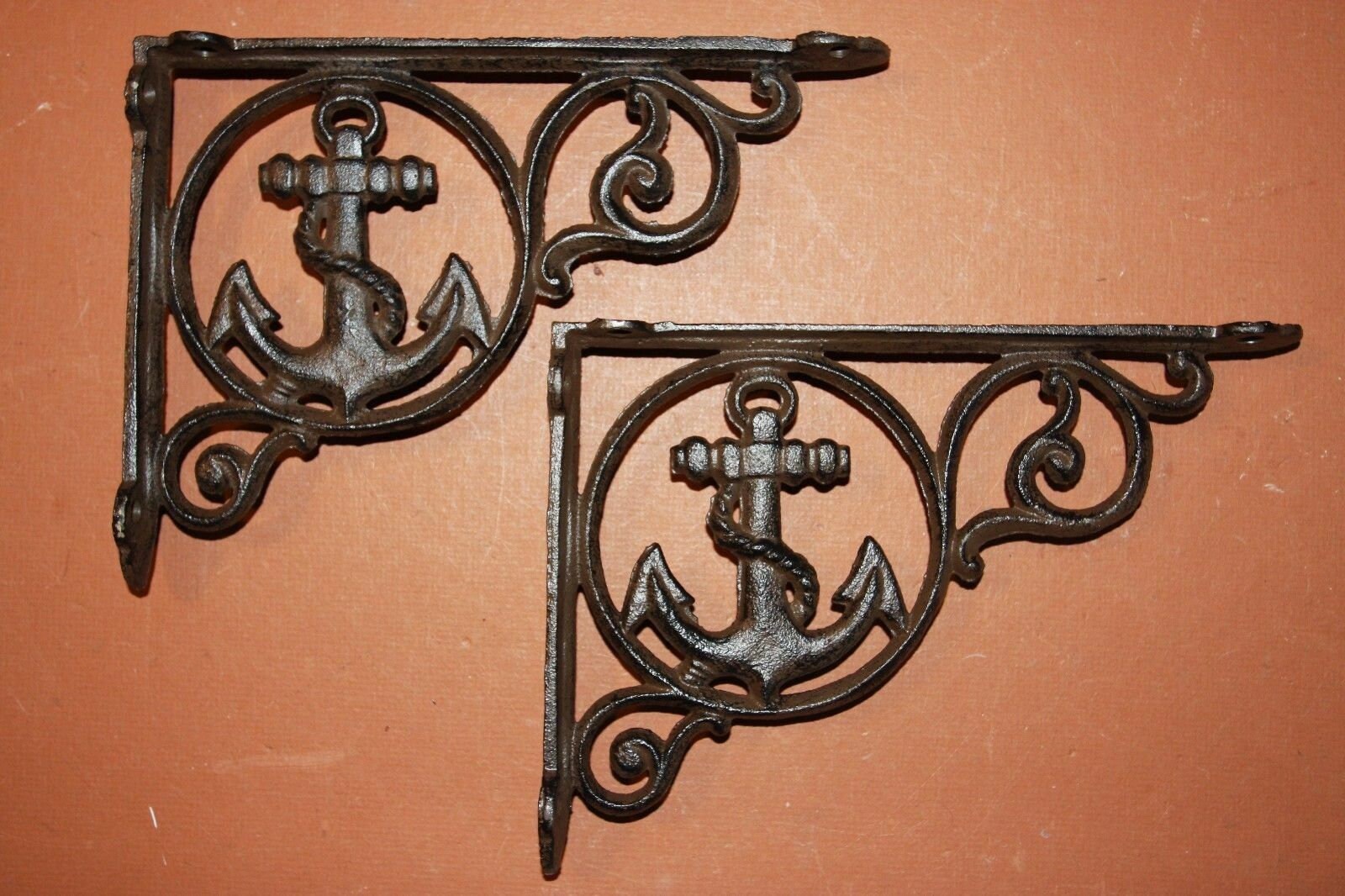 Nautical Anchor Shelf Brackets / 9 Inches Cast Iron B53 Etsy
