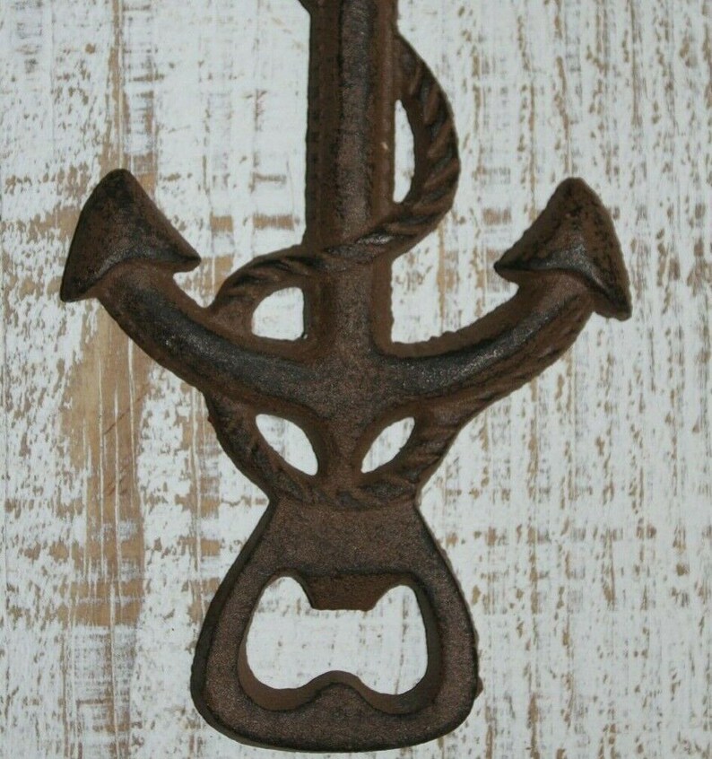 Cast Iron Adult Stocking Stuffers Tropical Theme Parrot Anchor Beer Bottle Openers Ready For You to Customize Names Dates Initials