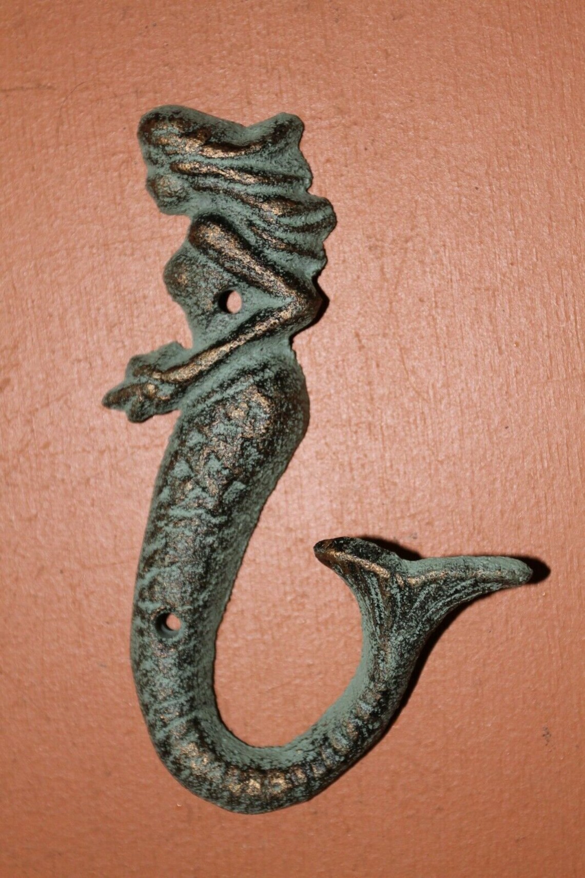 Mermaid Bathroom Towel Rack Bar / Hooks / Cast Iron beach Etsy
