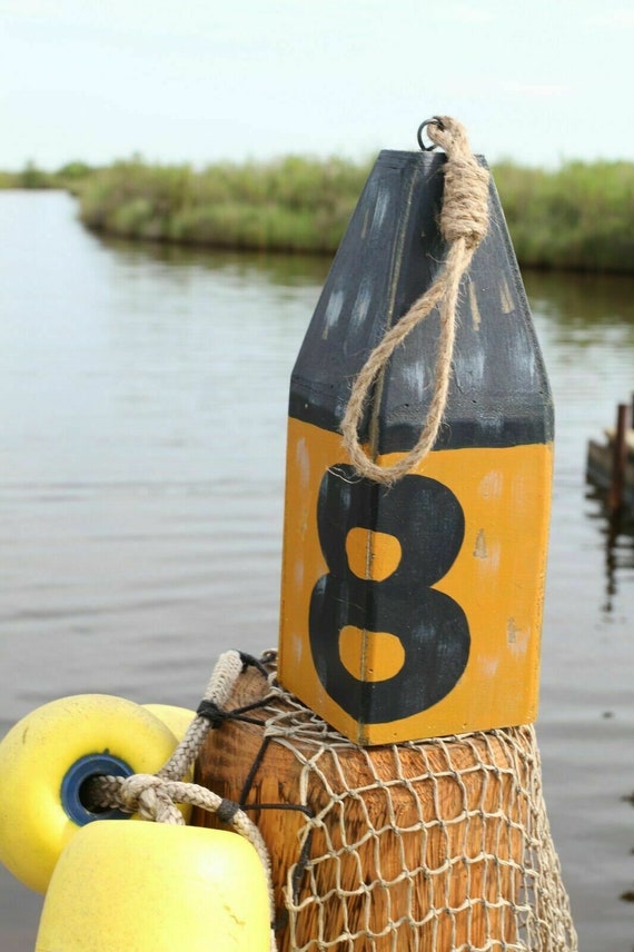 Vintage Replica Fishing Trap Marker Wood Float, 13 1/2 Tall, WF-3