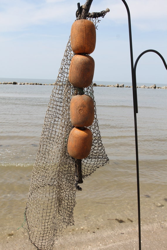 Dockside Patio Fishing Net Decor, Used Rope Floats 42 1 Assembly Fast Free  Shipping 