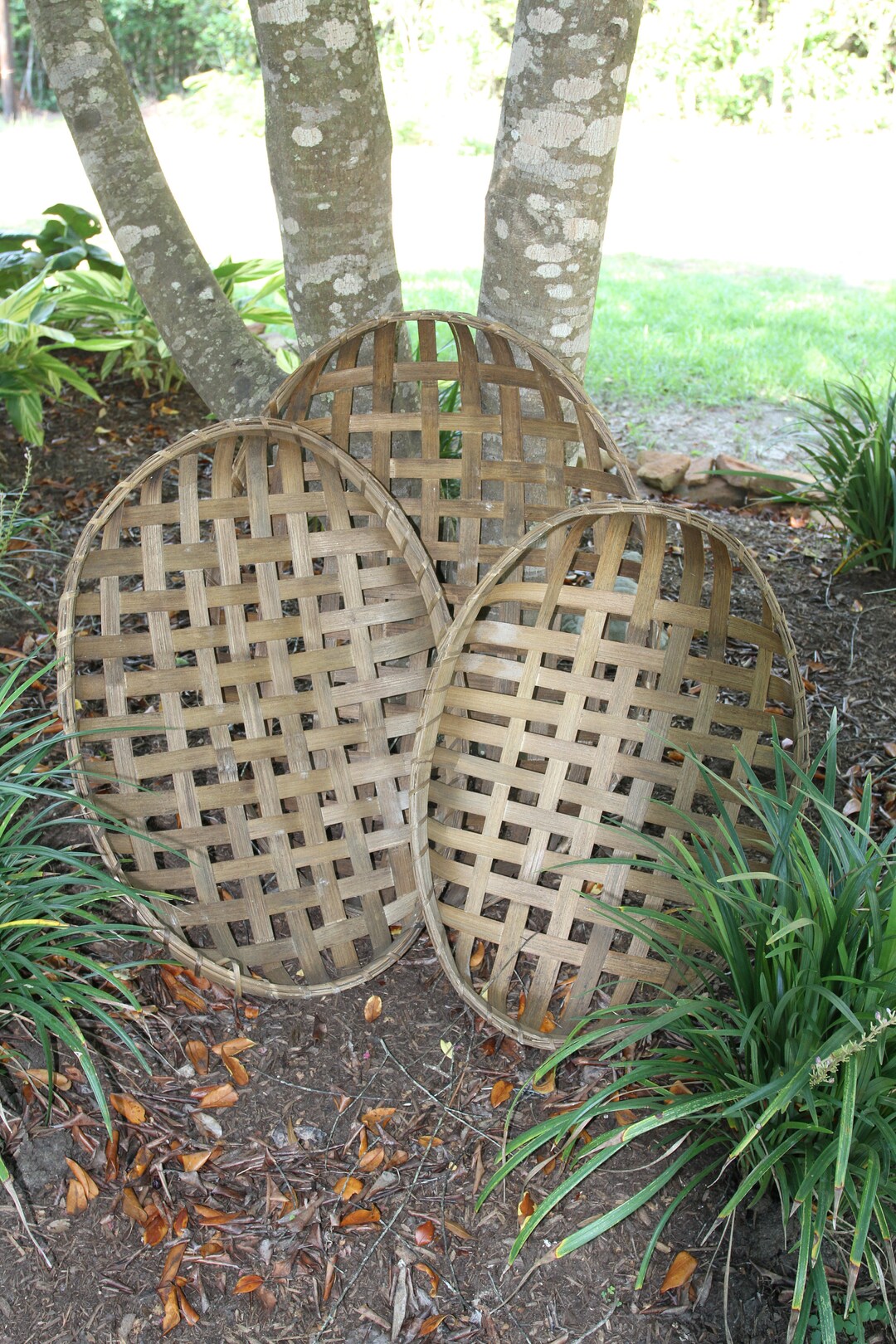 Large Tobacco Baskets3pc Nesting Baskets Homemade Craft Etsy