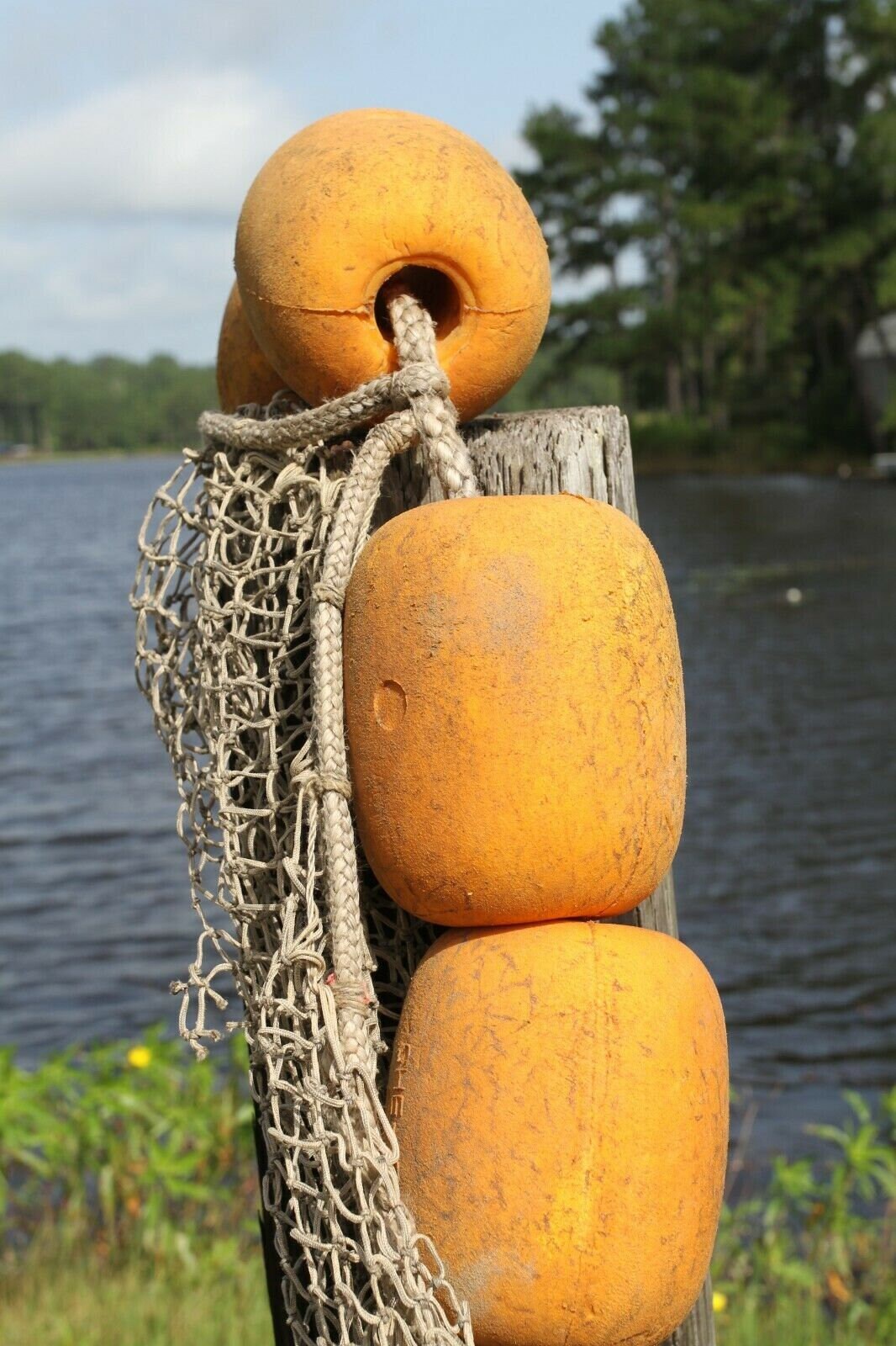 Authentic Weathered Fishing Nets Rope Floats Boat Pier Dock Decor Used 42 2  Assembies Fast Free Shipping -  Canada