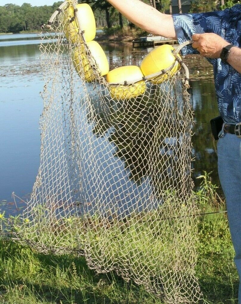 Authentic Commercial Fishing Net with Floats Tied to the Rope Etsy.de