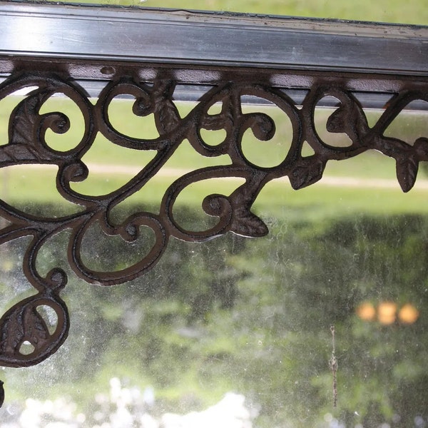 Leafy Vine Like Decorative Cast Iron Shelf Brackets, Home Decor, Garden Decor, Plant Shelf, Open Concept Shelving, Ships Free B-14