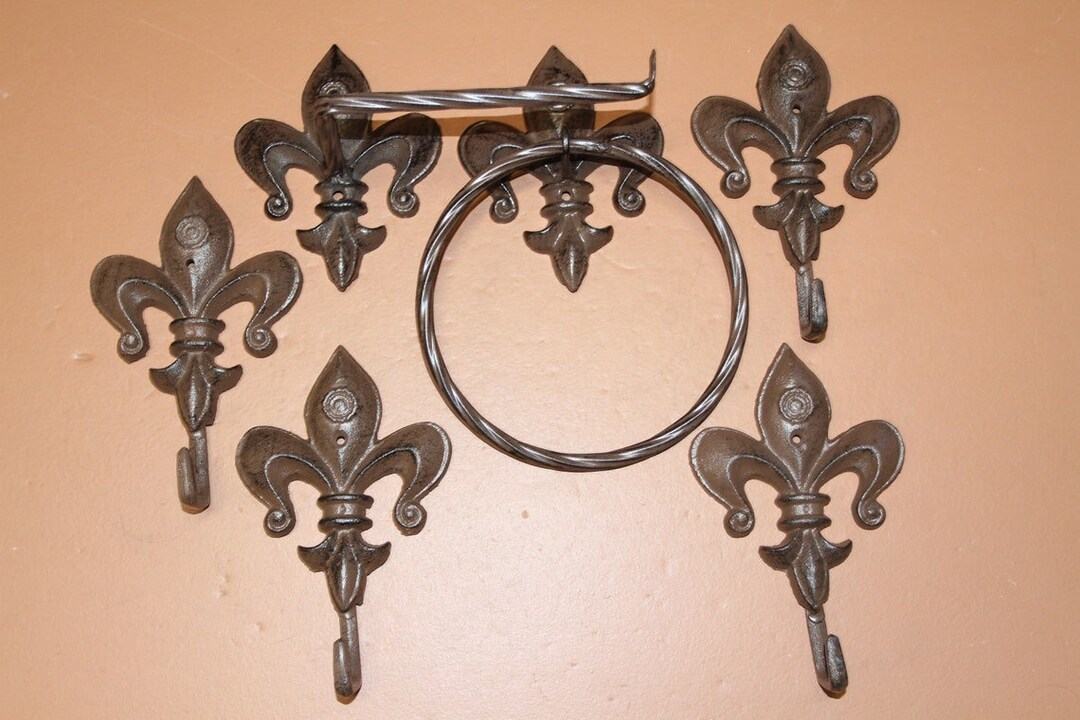 Cajun Bathroom Decor Cast Iron Southern Bath Set 6 Fast Free Etsy