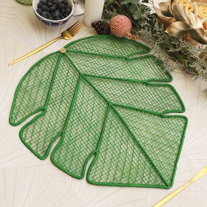 Maple Placemat Big Leaf Iraca/Straw Placemat - Made of Natural Palm