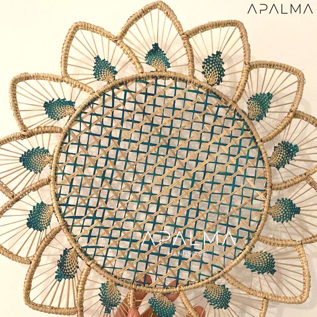Hand Woven Placemats Straw/iraca Placemats Coaster Tropical / Boho by APALMA Handmade PACK OF 6