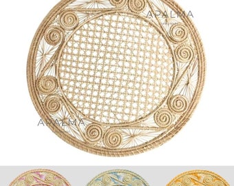 Round handwoven straw/Iraca placemats-APALMA HANDMADE charger plate