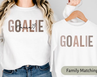 Matching Mama Mini Retro Goalie Sweatshirts, Mother Daughter Shirts, Soccer Goalie Mom, Mommy and Me Sweatshirt; Mommy n Me Matching Sweater