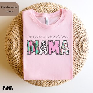 Gymnastics Mama Shirt Minimalist, Gymnastics T-Shirt for Mom, Cute Gym Comp Shirt, Gift for Mom Crazy Loud Gymnast Mama Crewneck Tee for Mom