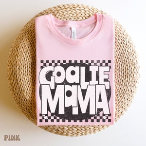 Camiseta xadrez mamãe goleira, camiseta retrô mãe goleira de futebol, presente para mãe, camiseta goleira mãe, presente para mãe para aniversário de dia das mães
