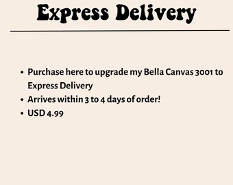 Express Delivery 4 to 5 Days from Order to Delivery