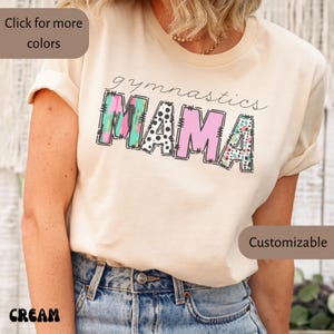 Gymnastics Mama Shirt Minimalist, Gymnastics T-Shirt for Mom, Cute Gym Comp Shirt, Gift for Mom Crazy Loud Gymnast Mama Crewneck Tee for Mom