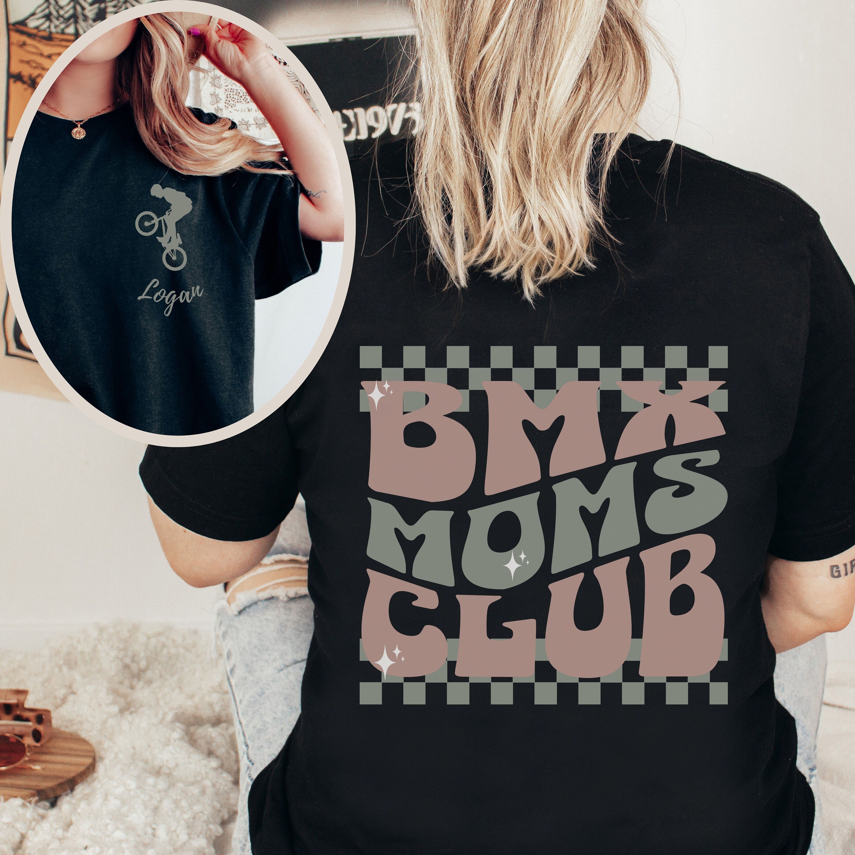 Bmx Mom Shirt Personalized, Custom Bmx Tshirt Women, Cute Raceday T