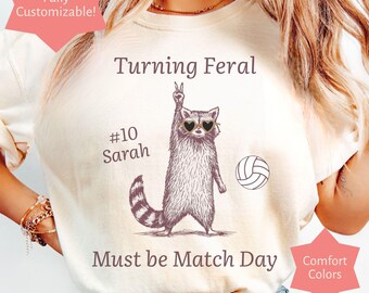 Custom Volleyball Sports Team Shirt with Your Text and Number, Comfort Color Volleyball Shirt With Team Name, Personalized Volleyball Shirt
