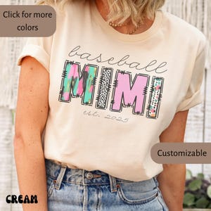 Baseball Mimi est Shirt, Baseball T-Shirt for Mom, Cute Matchday Shirt, Gift for Mimi, Crazy loud Baseball Crewneck Mimi Tee Grandma Gifts