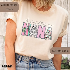 Hockey Nana Shirt Minimalist, Hockey T-Shirt for Mom, Cute Matchday Shirt, Gift for Mom, Crazy loud Hockey Crewneck Nana Tee Grandma Gifts