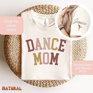Personalized Dance Mom Shirt with Kids Names on Sleeve, Retro Dance Mom Shirt Mother&#39;s Day Gift Custom Dance Mom Shirt Dance Mama TShirt Tee