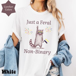 Comfort Colors Nonbinary Raccoon Pride Shirt, LGBTQ Unisex Tee