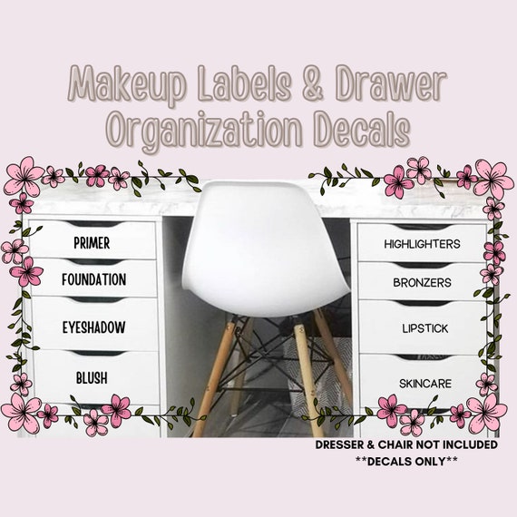 Buy Makeup Organizer Label Decals Makeup Labels for Storage and