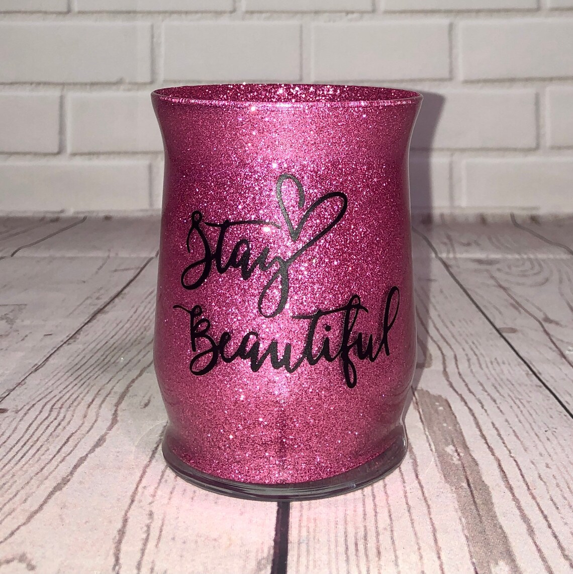 Stay Beautiful Makeup Brush Holder Desk Organizer Vanity Etsy