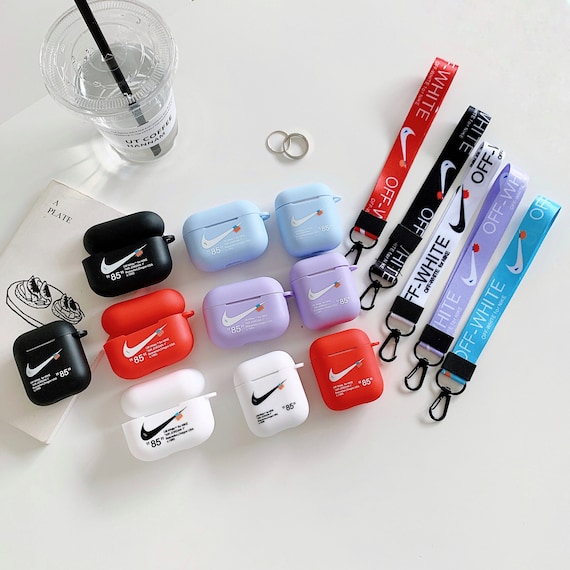 off white airpod pro case with lanyard