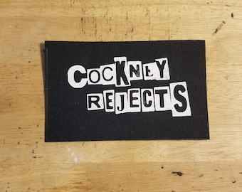Cockney Rejects canvas patch DIY punk patch 5.5x3.5 in.
